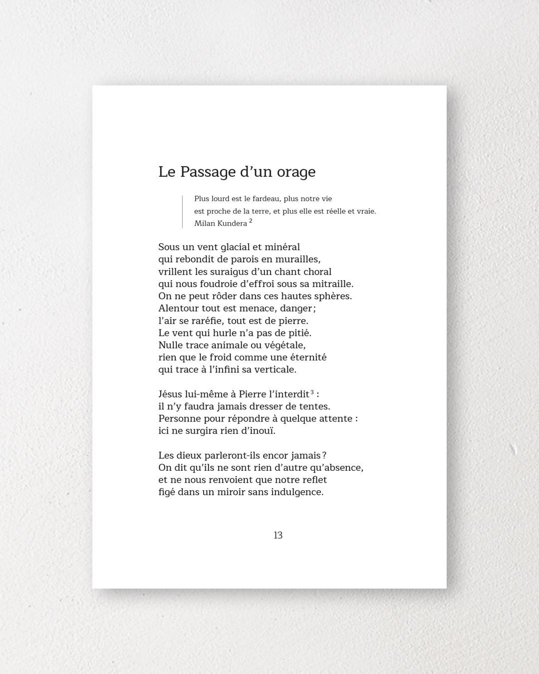 Mise en page Le Passage d'un orage